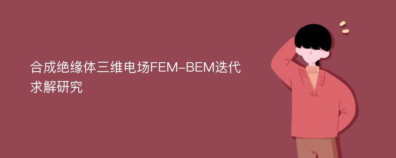 合成绝缘体三维电场FEM-BEM迭代求解研究