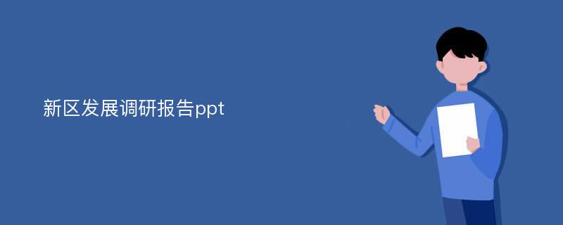 新区发展调研报告ppt