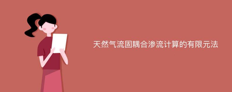 天然气流固耦合渗流计算的有限元法